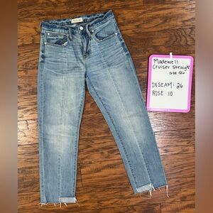Madewell Women's Cruiser Straight Jeans - Light Blue size 26
